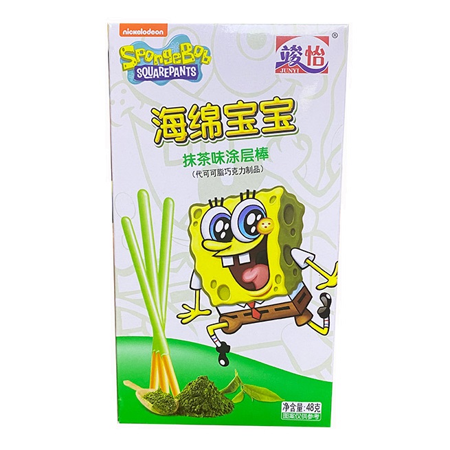 SpongeBob SquarePants Coated Stick Matcha Asia 48g (1x36)