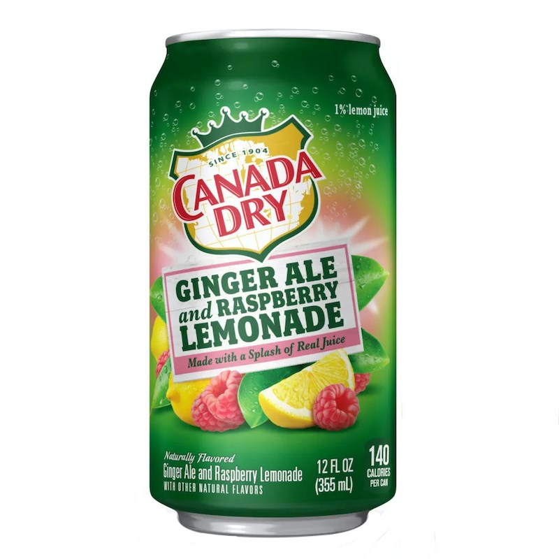 Canada Dry Ginger Ale Raspberry Lemonade 355ml (1x12)